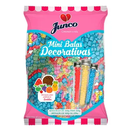 BALA ANIVERSARIO JUNCO COCO MINI COLORIDO/SORTIDA 400 GR