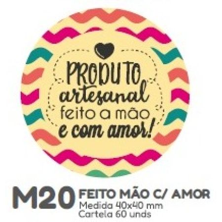 ETIQUETA P/ BOMBOM HIPER EMB. FEITO A MAO COM AMOR M20