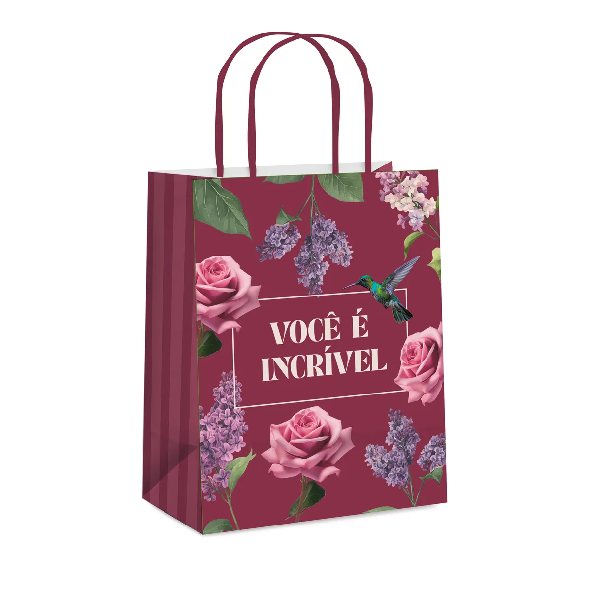 SACOLA DE PAPEL CROMUS G 32X26,5X13 CM BRIGITTE