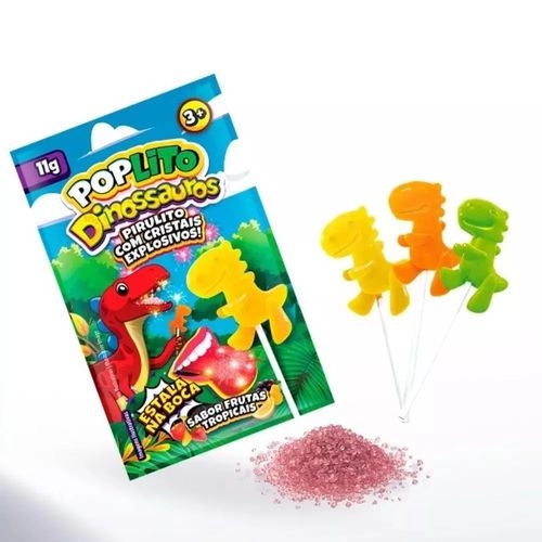 PIRULITO MBL POP LITO CRISTAIS EXPLOSIVOS DINO 11 GR