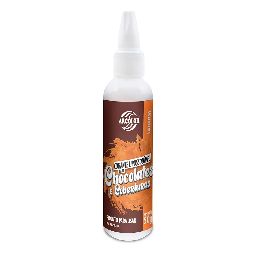 CORANTE LIQUIGEL ARCOLOR P/ CHOCOLATE 50 GR LARANJA
