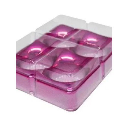 CAIXA ACETATO CANDY BOX 04 CAV PINK METALIZADO UNITARIO
