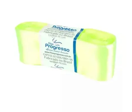 FITA PROGRESSO CETIM 38 MM X 10 MT COR 280 VERDE CITRICO