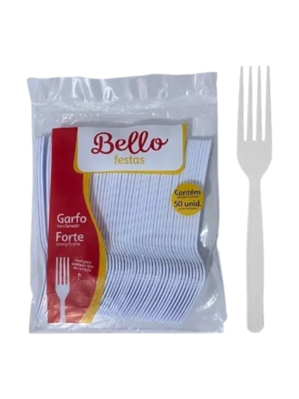 GARFO REFEICAO BELLO FESTAS BRANCO C/50 UN