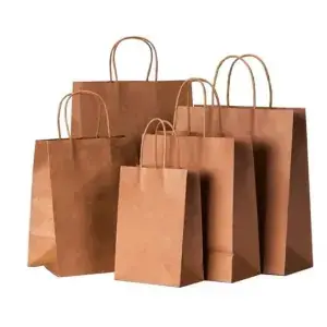 SACOLA DE PAPEL VINCO TAM. GG 40X32X16 CM KRAFT UNITARIO