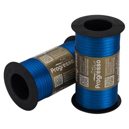 FITA PROGRESSO CETIM DUPLO 04 MM X 100 MT COR 214 AZUL ROYAL