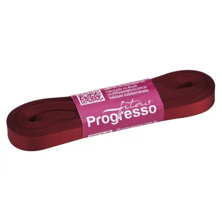 FITA PROGRESSO CETIM 10 MM X 10 MT COR 389 VINHO