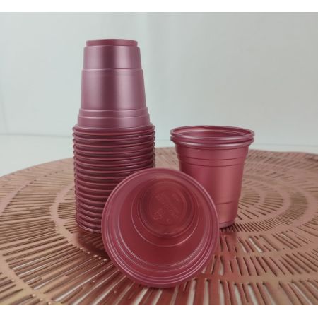 COPO DESCARTAVEL BELLO FESTAS 60 ML ROSA CHICLETE PEROLADO C/20 UN