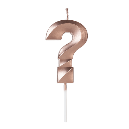 VELA SILVER DESIGN MINI ROSE GOLD INTERROGACAO