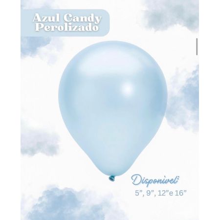 BALOES FEST BALL PEROLADO CANDY COLLOR 5 AZUL C/50 UN
