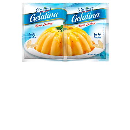 GELATINA SEM SABOR INCOLOR 24 GR QUALIMAX