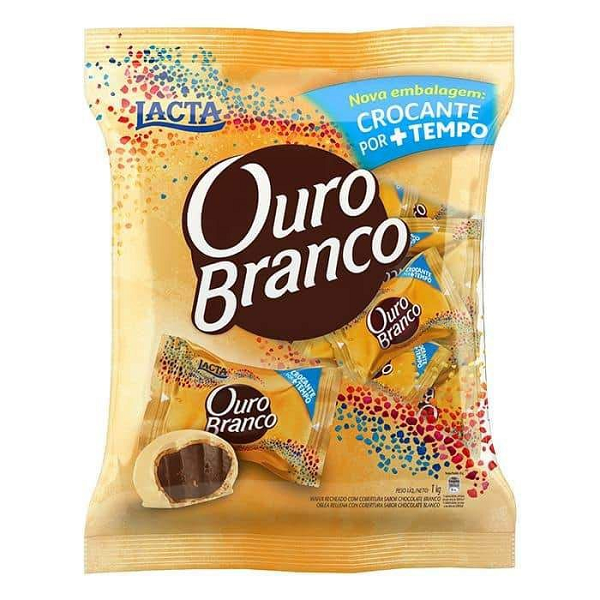 BOMBOM LACTA OURO BRANCO 1 KG