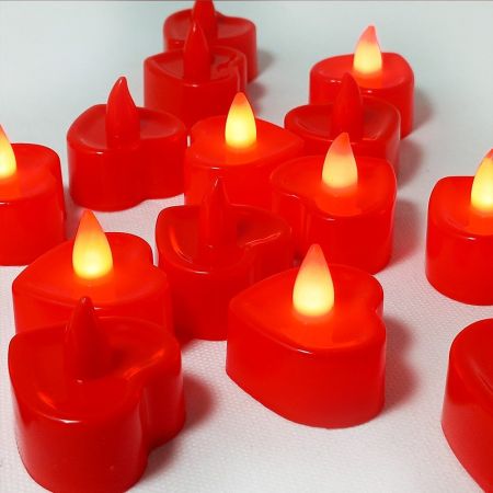 VELA SILVER FESTAS LED CORACAO