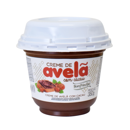 RECHEIO CREME DE AVELA BOM PRINCIPIO 350 GR COM CACAU