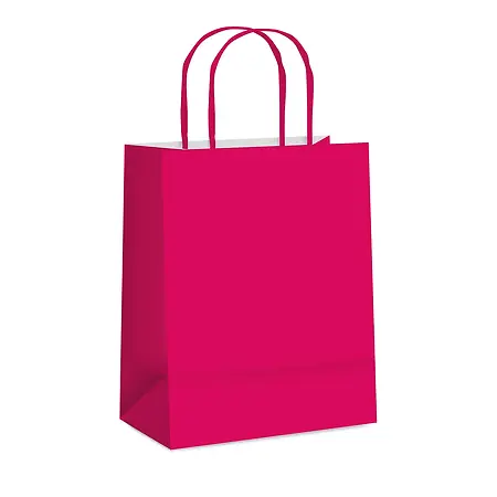 SACOLA DE PAPEL CROMUS P 21,5X15X8 CM PINK