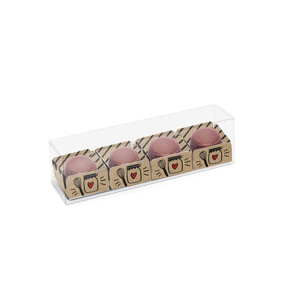 CAIXA PARA BOMBOM CROMUS 04 DOCES 14,5X4X4 CLEAN KRAFT DOCURA