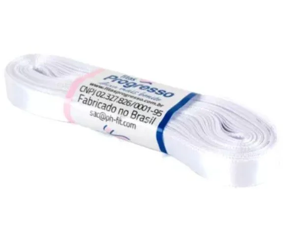 FITA PROGRESSO CETIM 10 MM X 10 MT COR 201 BRANCO