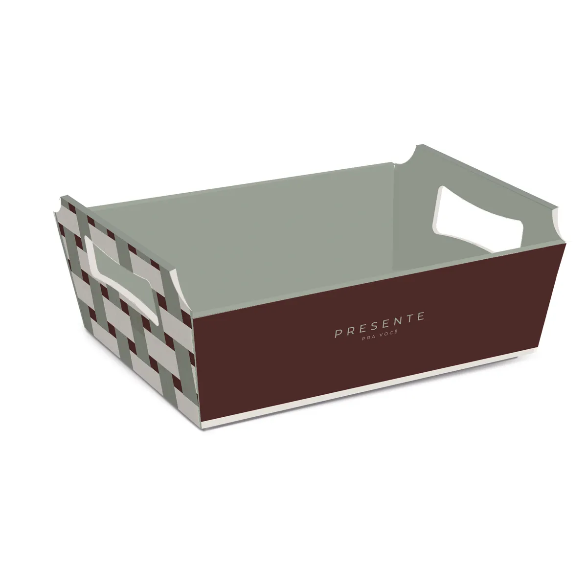 CAIXA CESTA CROMUS TAM. P 18X13X7,5 LAND