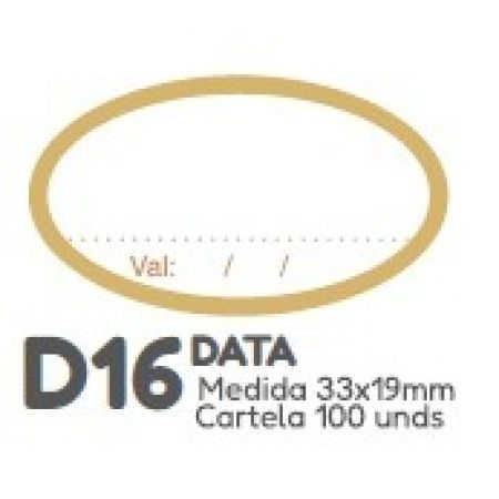 ETIQUETA P/ BOMBOM HIPER EMB. DATA DE VALIDADE D16