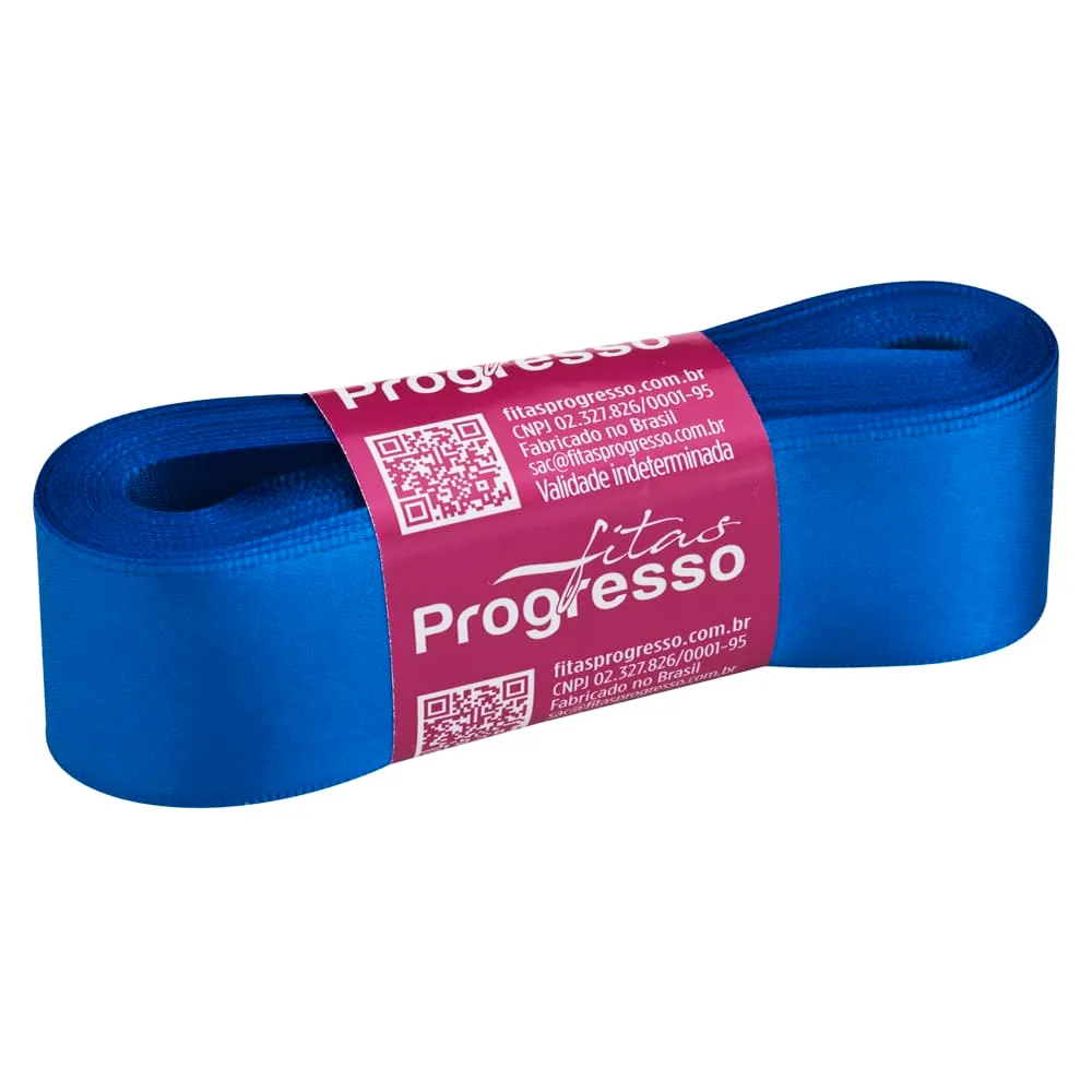 FITA PROGRESSO CETIM 30 MM X 10 MT COR 214 AZUL ROYAL