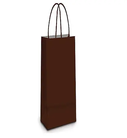 SACOLA DE PAPEL CROMUS GARRAFA 35X13X8 CM MARROM