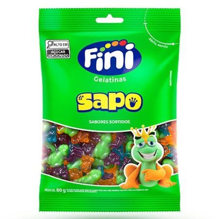 BALA DE GELATINA FINI 80 GR SAPO