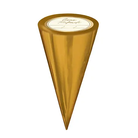 EMBALAGEM P/ CONE CROMUS 10X15 METALIZADO OURO C/50 UN