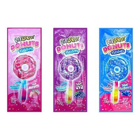 PIRULITO DIPLOKO DONUTS NEON UNITARIO
