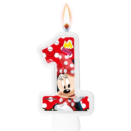 VELA REGINA NUMERAL MINNIE RED Nº 1