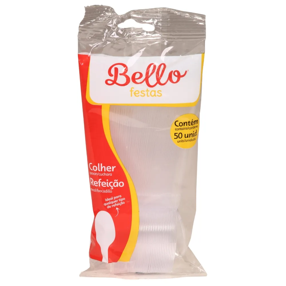 COLHER REFEICAO BELLO FESTAS CRISTAL C/50 UN
