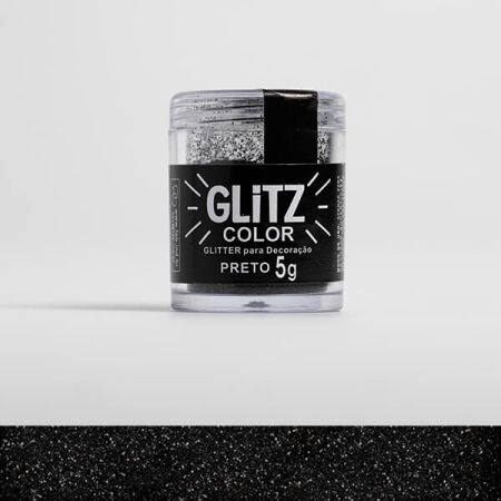 PO BRILHANTE P/ DECORACAO FAB GLITTER PRETO 5 GR
