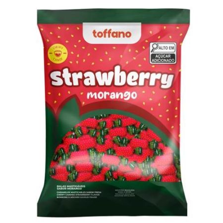 BALA TOFFANO MORANGO STRAWBERRY 400 GR