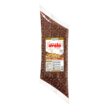 RECHEIO CREME DE AVELA BOM PRINCIPIO 1,01 KG COM CACAU BISNAGA