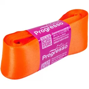 FITA PROGRESSO CETIM 30 MM X 10 MT COR 278 LARANJA CITRICO