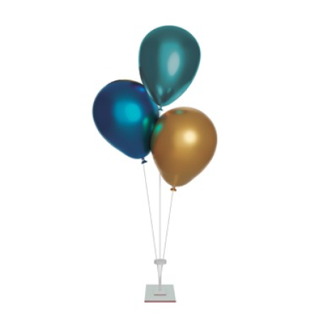 SUPORTE P/ BALOES GRINTOY MDF MINI C/ 3 HASTES BRANCO