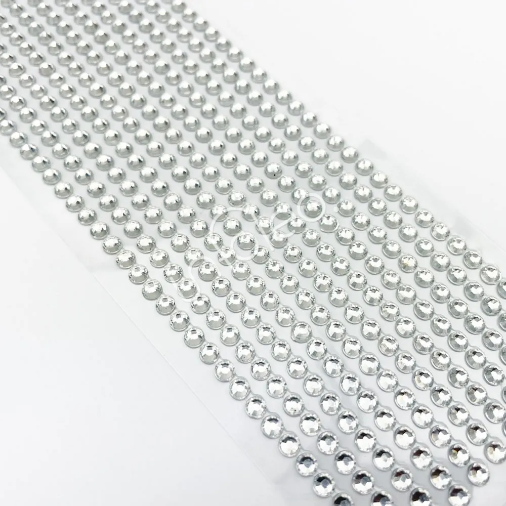 ENFEITE P/ COLAGEM STRASS BRILHA FESTA STRASS 08 MM BRANCO