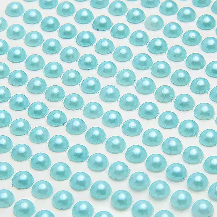 ENFEITE P/ COLAGEM STRASS BRILHA FESTA PEROLA 05 MM AZUL CLARO