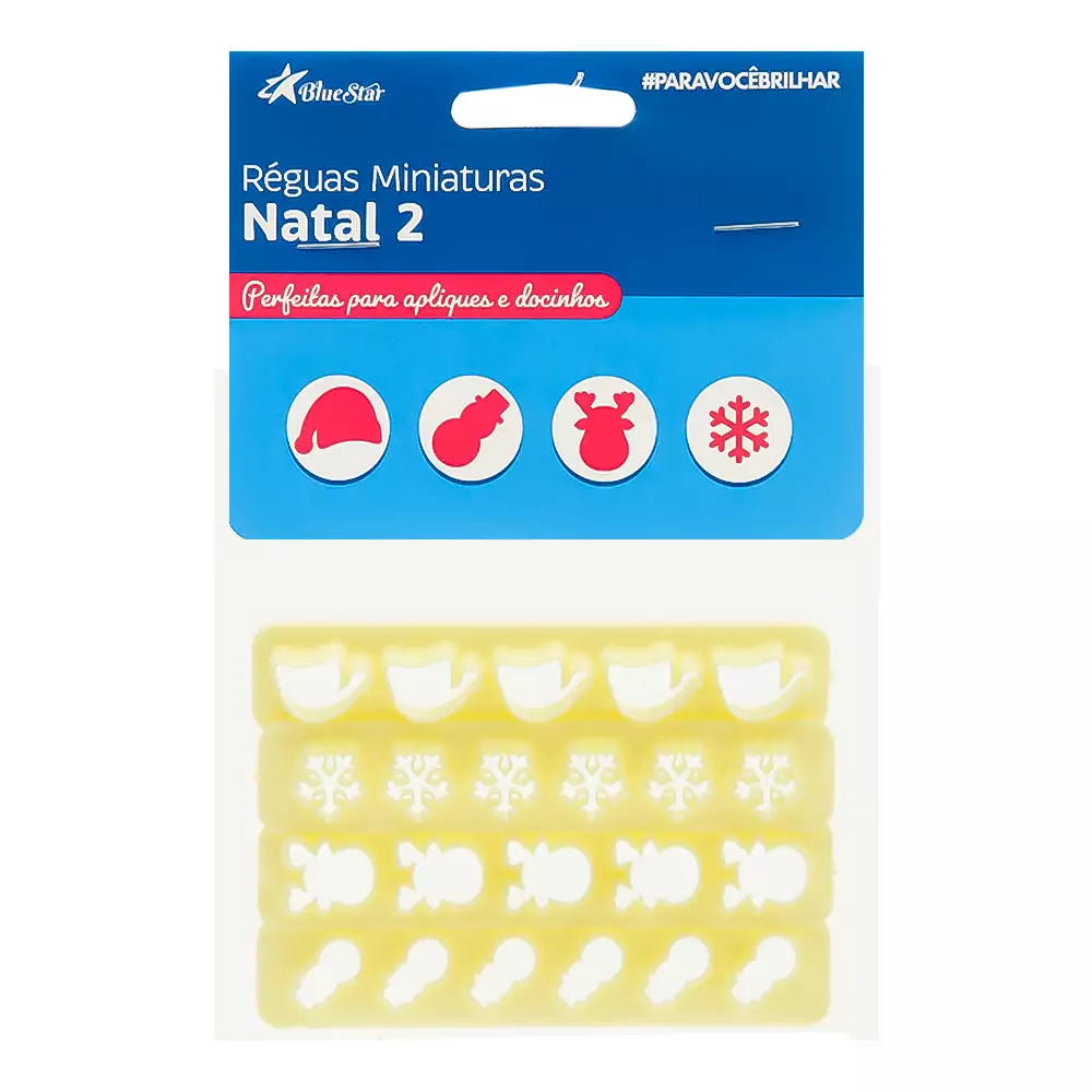 NATAL CORTADOR PLASTICO BLUE STAR KIT REGUAS MINIATURAS NATAL 2