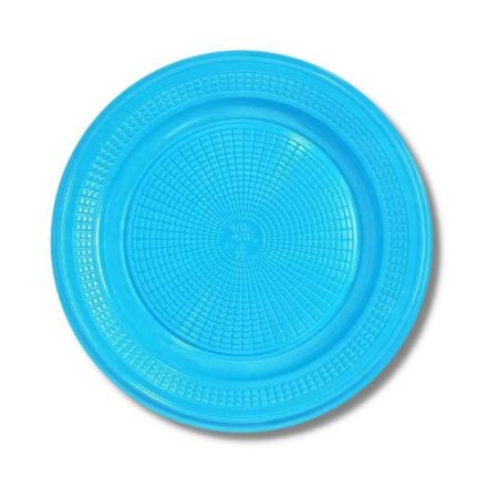 PRATO DESCARTAVEL TRIK TRIK 15 CM BIO RED AZUL CLARO C/10 UN