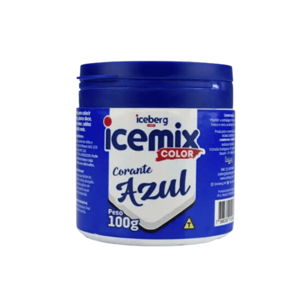 CORANTE EM PO ICEBERG ICEMIX 100 GR AZUL