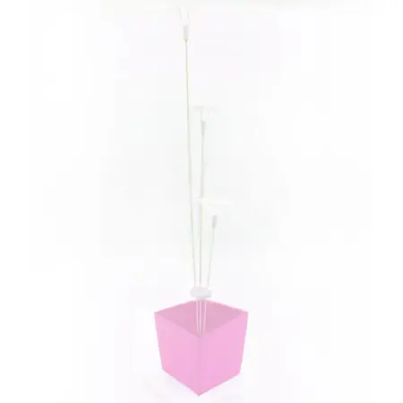 SUPORTE P/ BALOES CACHEPOT 3 HASTES ROSA CLARO KITOK