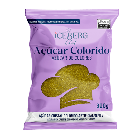 ACUCAR CRISTAL ICEBERG DOURADO 300 GR