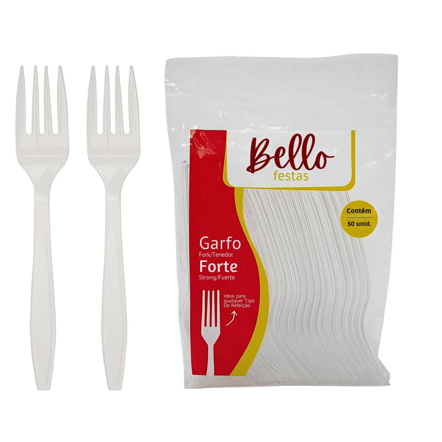 GARFO REFEICAO BELLO FESTAS FORTE CRISTAL C/50 UN
