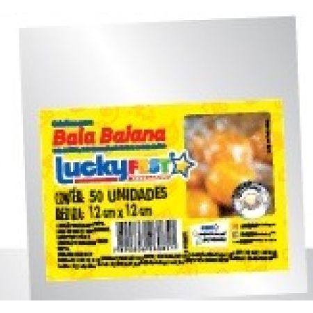 CELOFANE LUCKY FEST BALA BAIANA INCOLOR 12X12 C/50 FLS