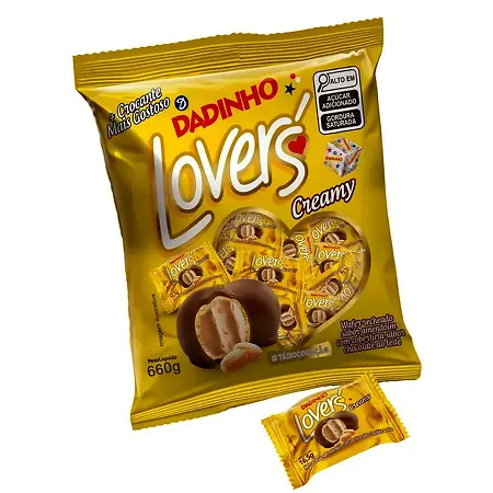BOMBOM DADINHO LOVERS CREAMY 16,5 GR UNITARIO