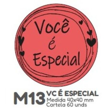 ETIQUETA P/ BOMBOM HIPER EMB. VOCE E ESPECIAL M13