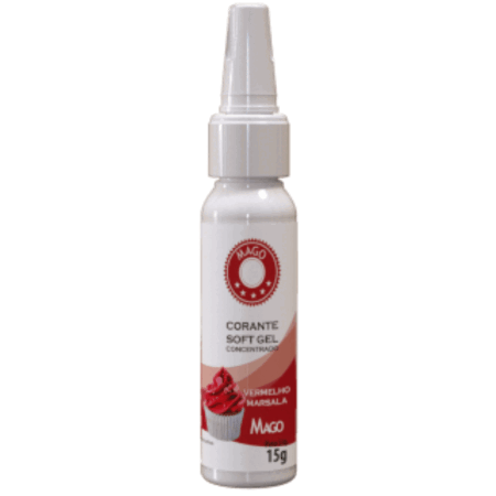 CORANTE SOFT GEL MAGO 15 ML VERMELHO MARSALA