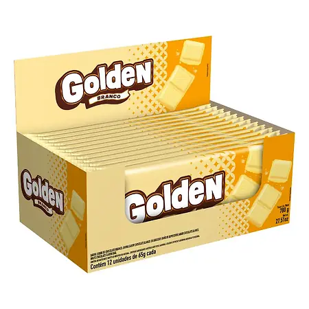 CHOCOLATE BARRINHA BEL GOLDEN BRANCO 65 GR