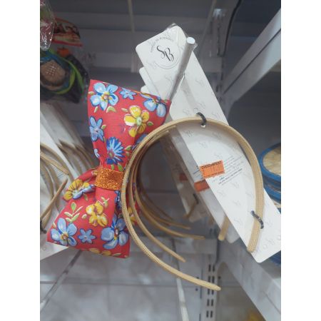 JUNINA TIARA SB ACESSORIOS LACO FLORAL VERMELHA REF. TJN002