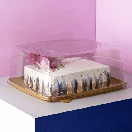 BASE PARA BOLO C/ TAMPA GALVANOTEK G60 Q TORTA QUADRADA GRANDE ALTA DOURADA